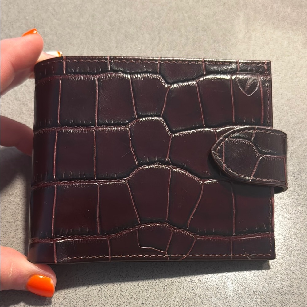 NWT Aspinal of London croc embossed bifold Wallet - Picture 5 of 14